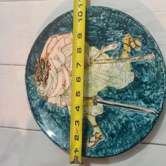 Young Samurai Hand Painted Plate - Vintage 1979 Signed- Artist L.P. Cole - Picture 15 of 15